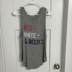 Red, white, and beer tank